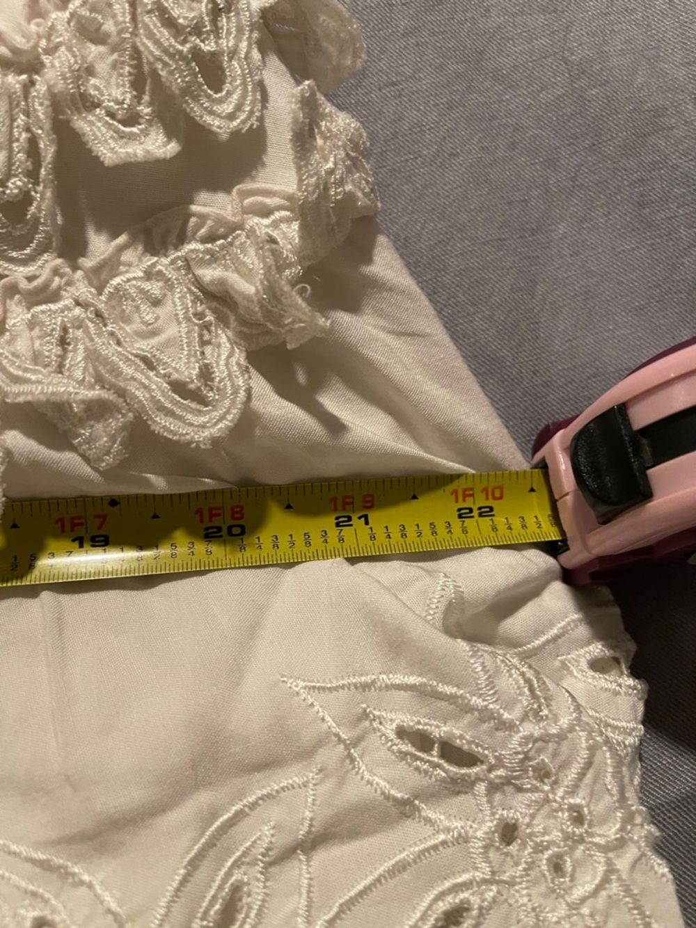 Double D Ranch Cream Tiered Battenberg Lace Maxi Skirt - Picture 11 of 12